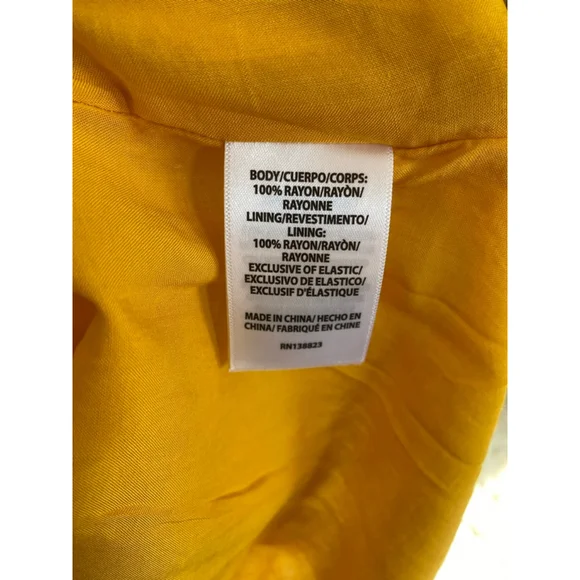 Shyanne Mustard Ditsy Floral Mini Dress Cottagecore Prairie Boho Romantic Garden - Picture 5 of 6